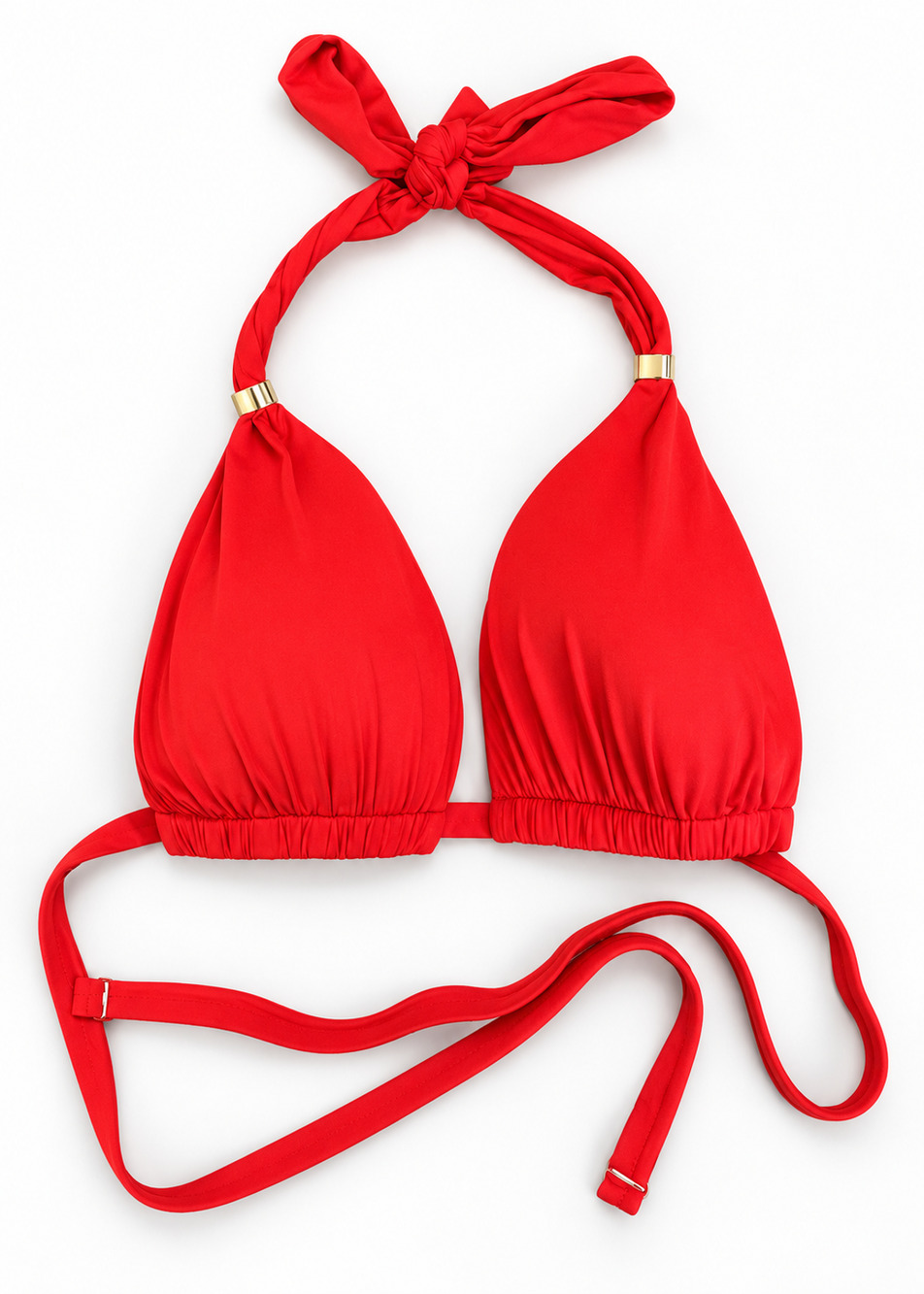 Lauren Ralph Lauren Red Halter Bikini Top